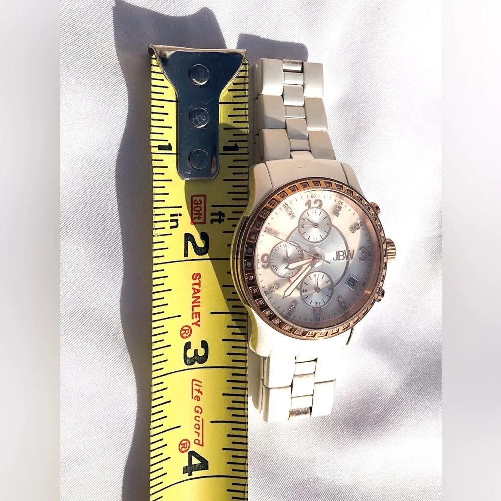 💎 JBW Diamond & Swarovski crystal 18k rosegold watch mother of pearl 723